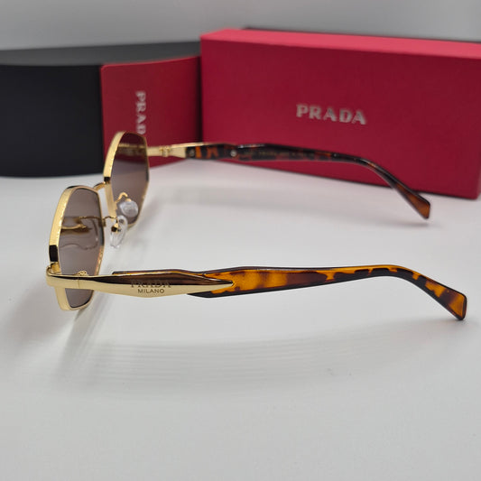 PRADA luxe doré marron havane