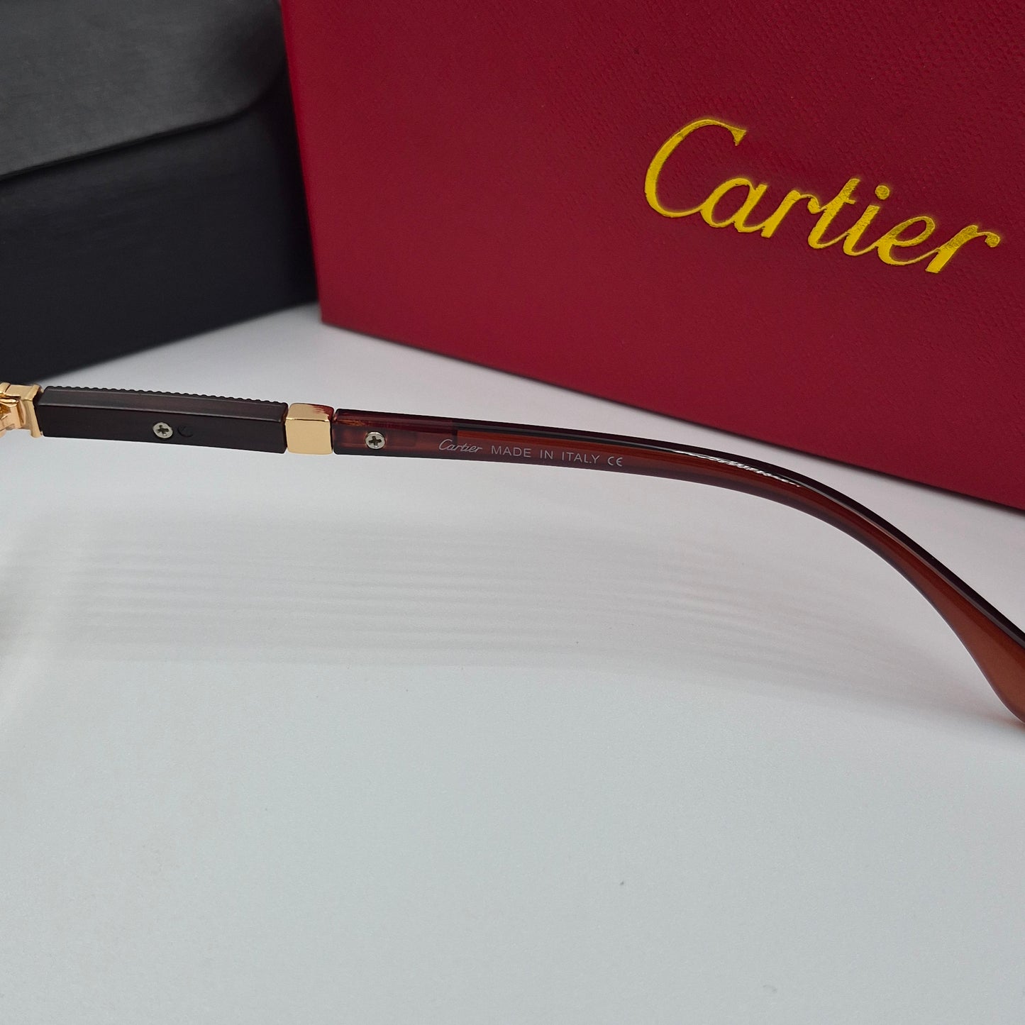 CARTIER santos doré marron