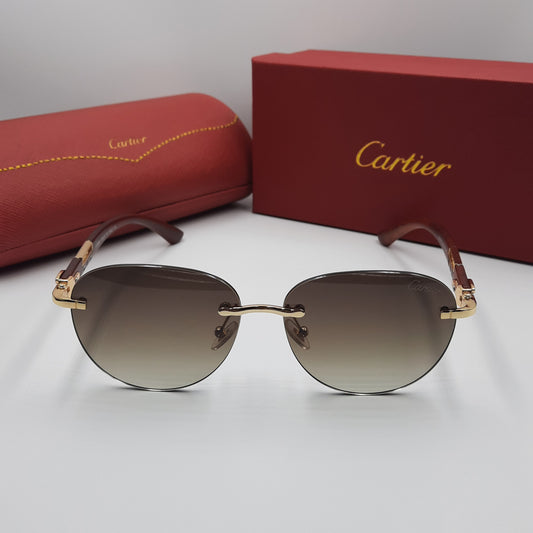 CARTIER percée doré marron