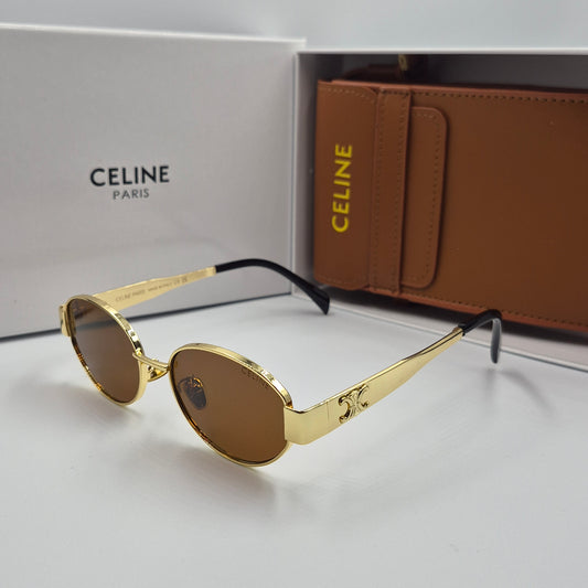 CELINE triomphe doré marron
