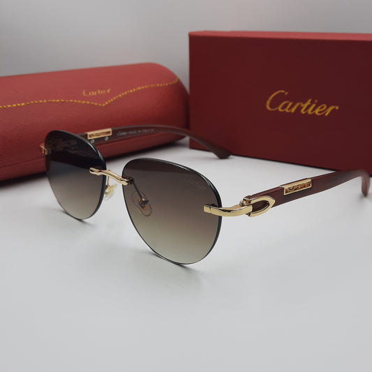 CARTIER percée doré marron