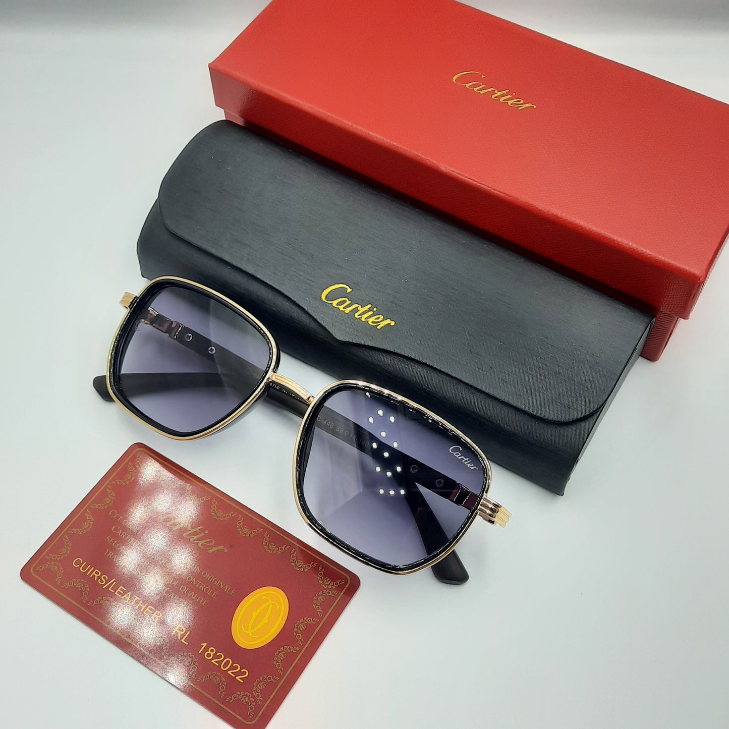 CARTIER doré nois bois