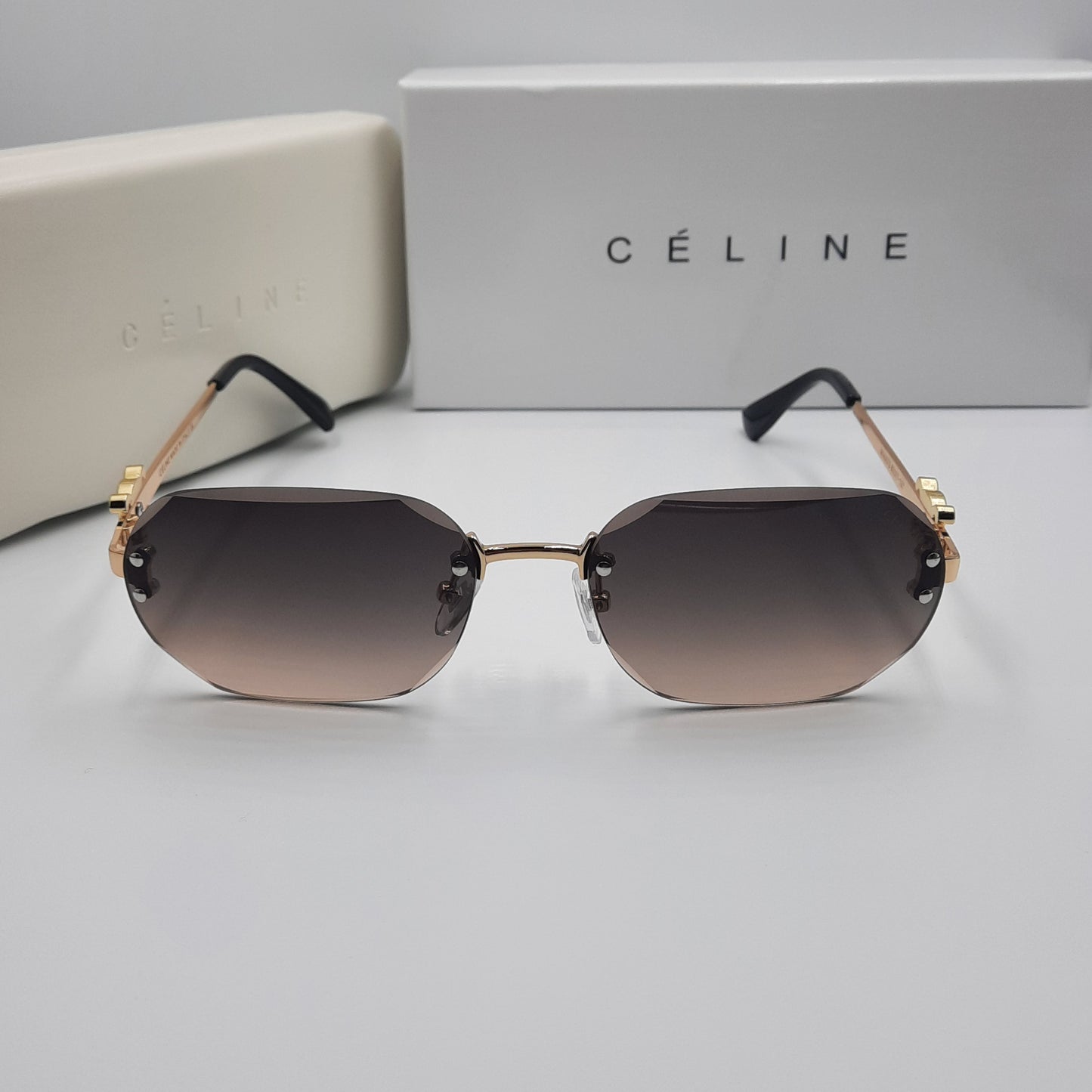 CELINE triomphe doré marron