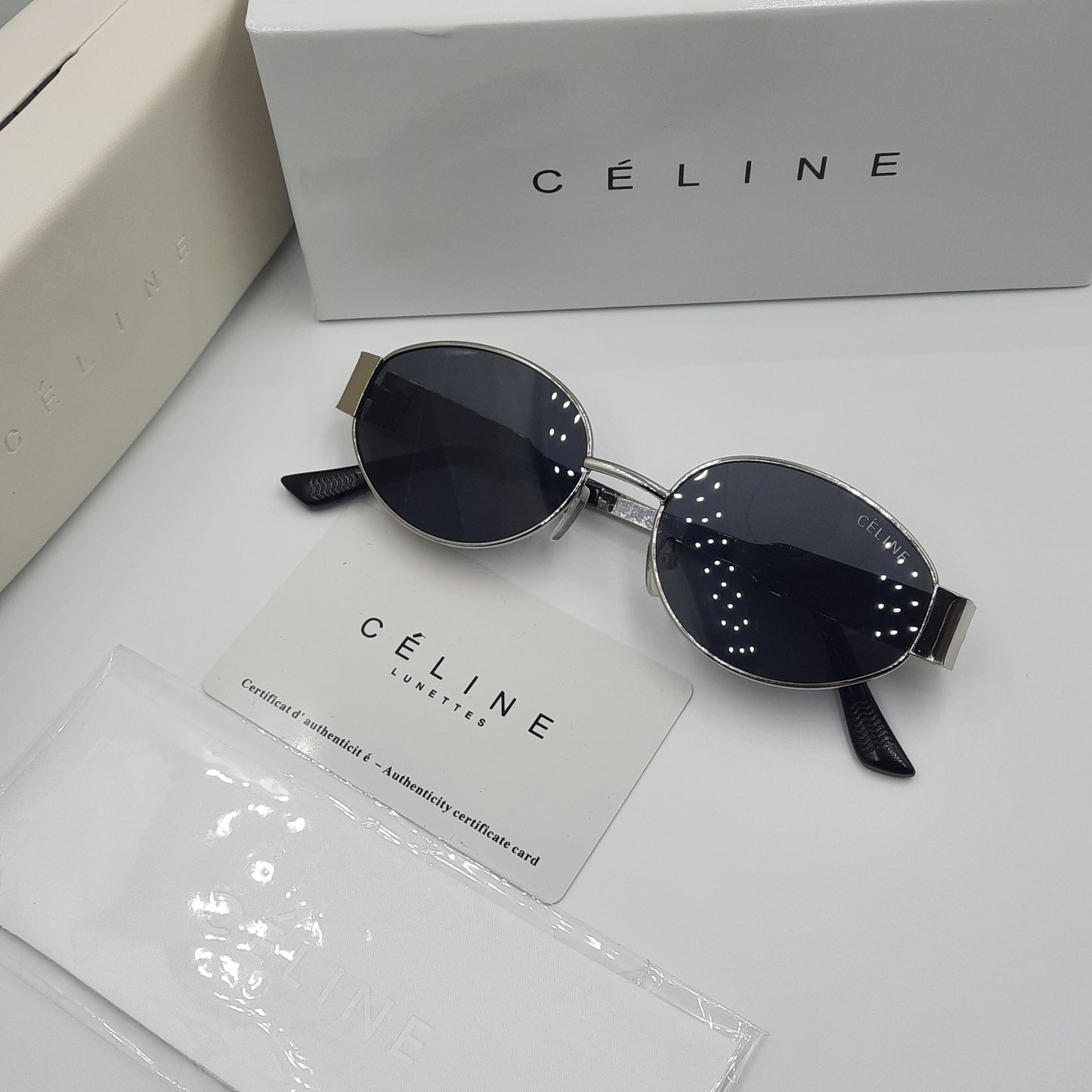 CELINE triomphe noir argenté
