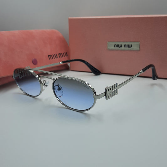 MIU MIU bleu argenté