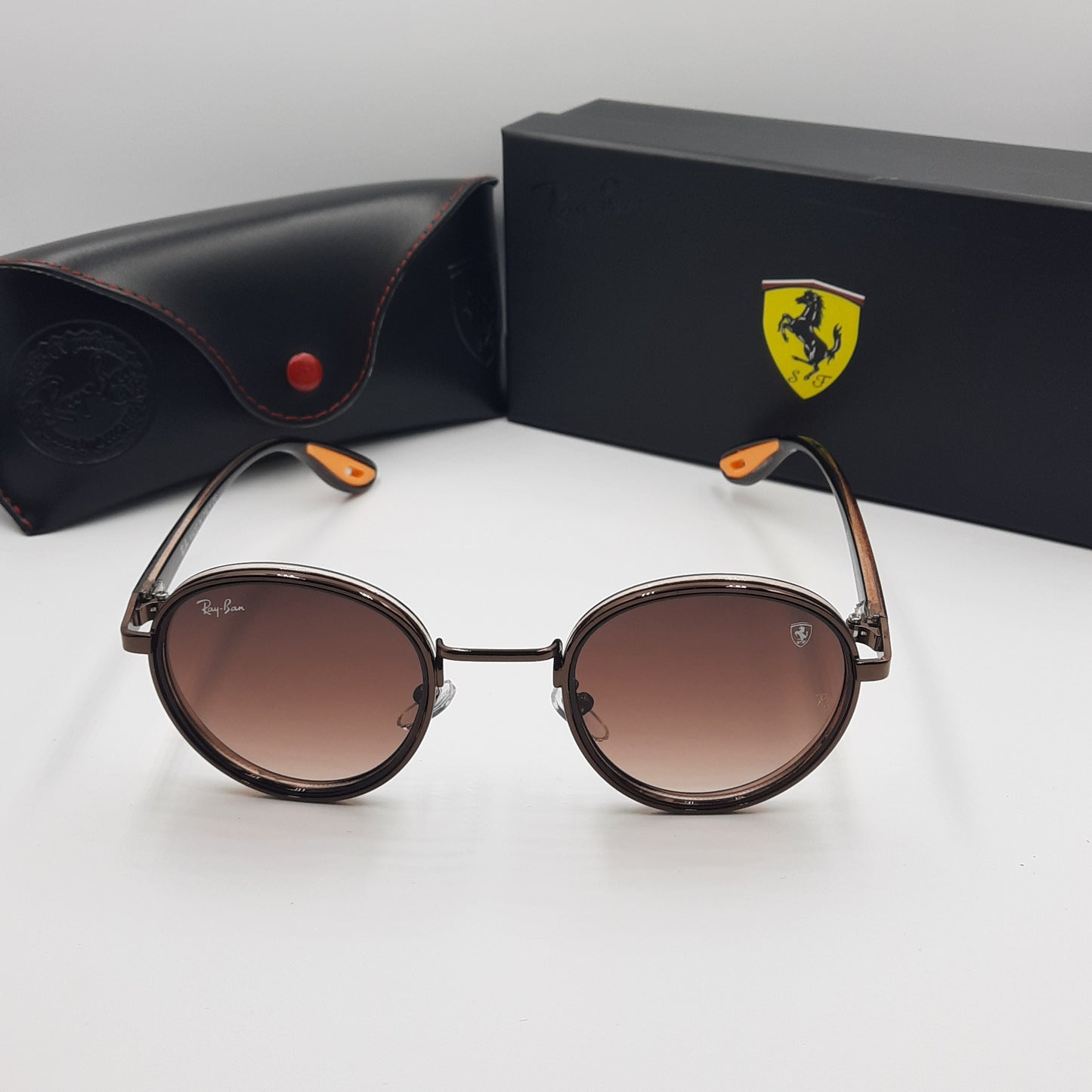 Rayban ferrari marron noir orange