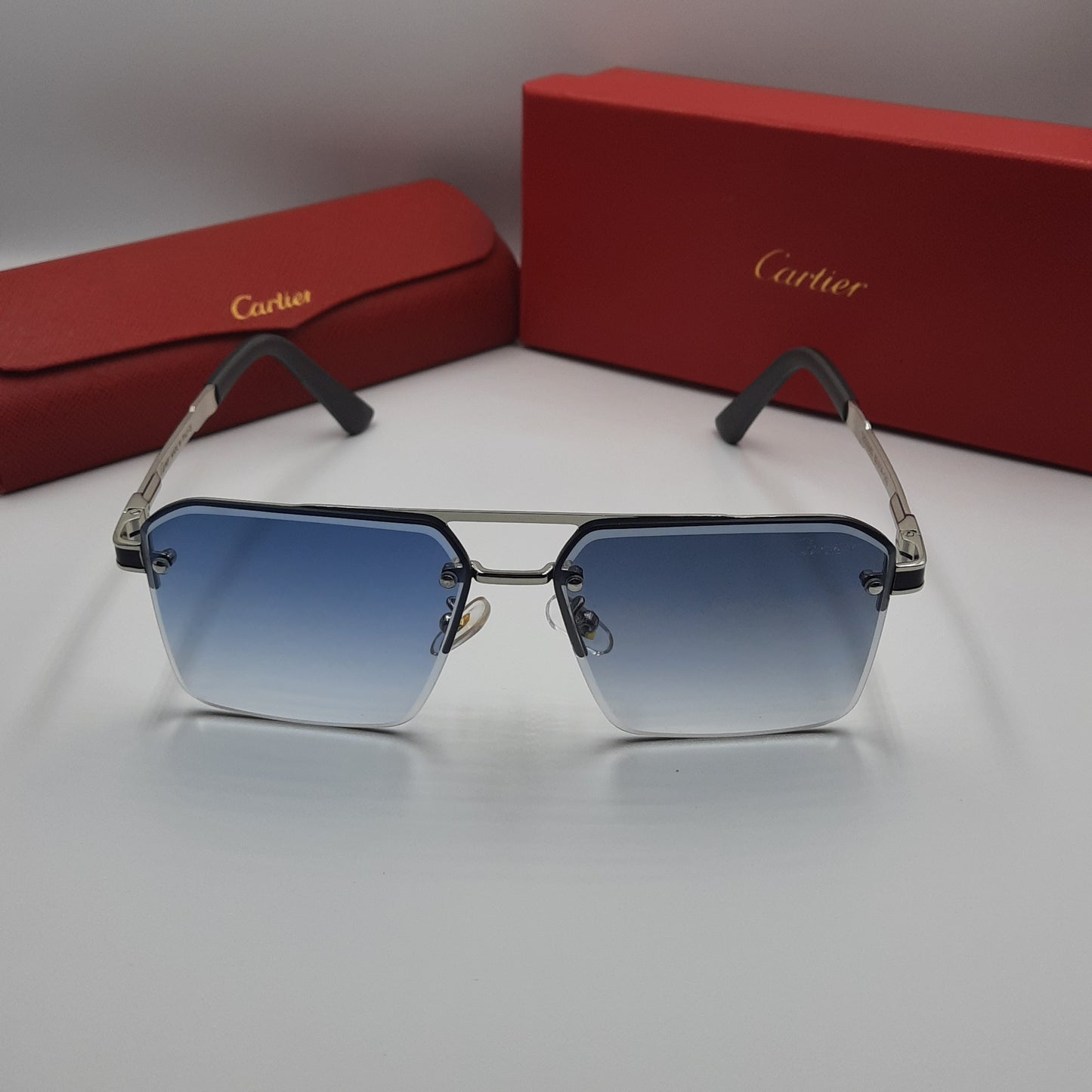 CARTIER bleu ciel argent