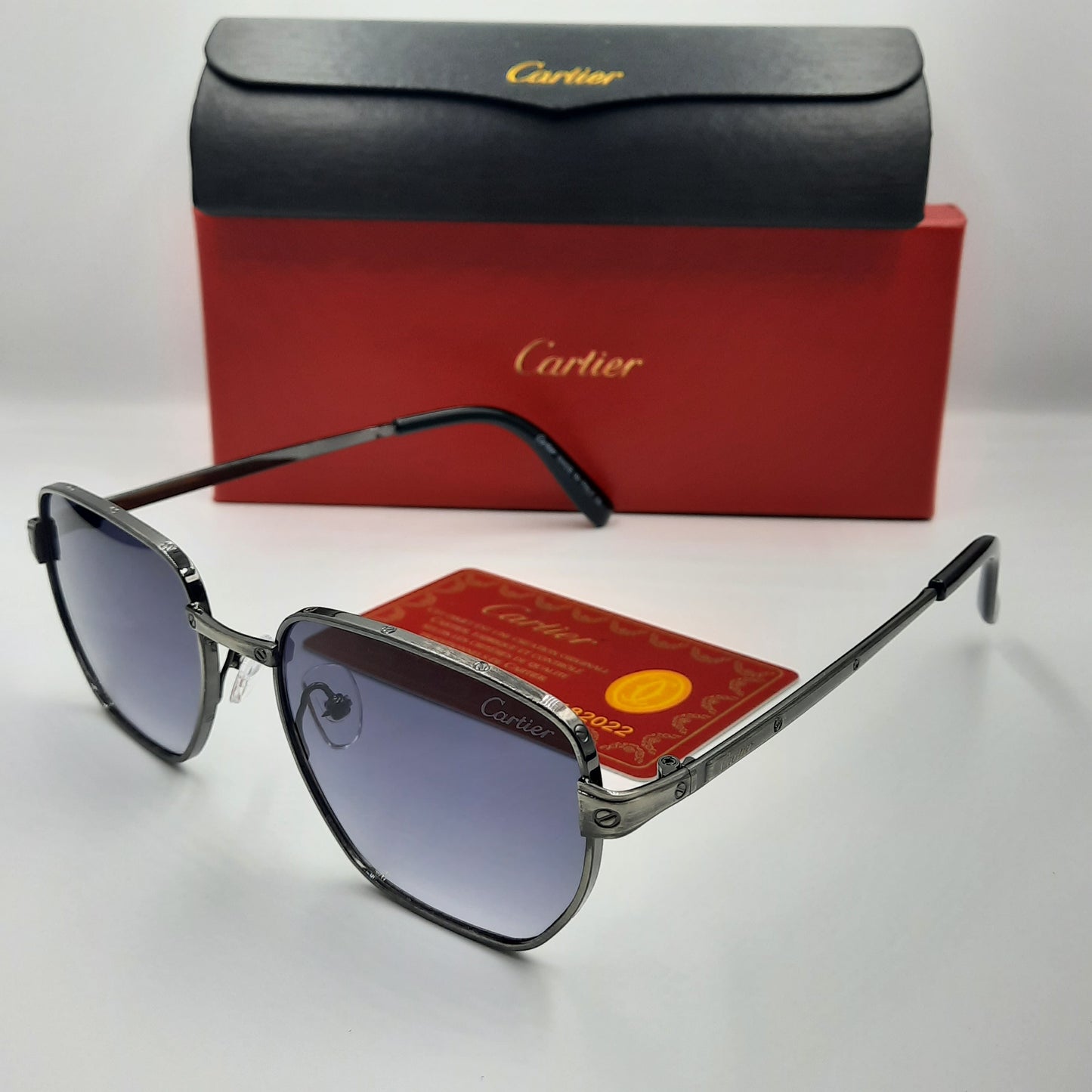 CARTIER santos gris metal noir