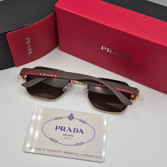 PRADA doré marron rouge flexible