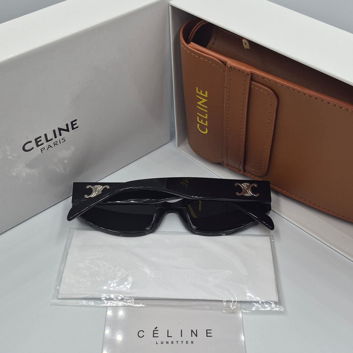 CELINE triomphe argent noir