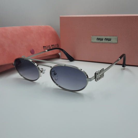 MIU MIU gris argenté