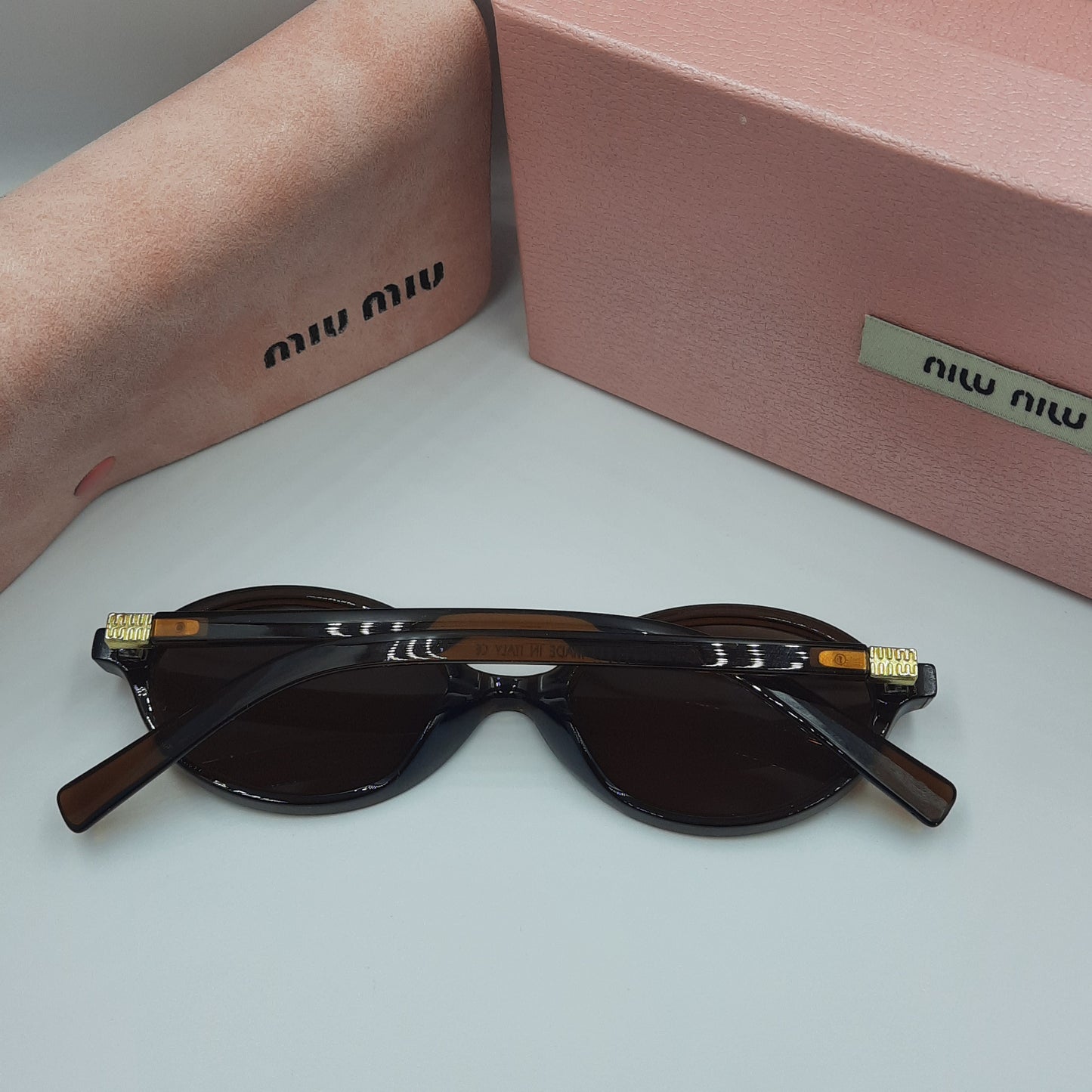 MIU MIU marron doré