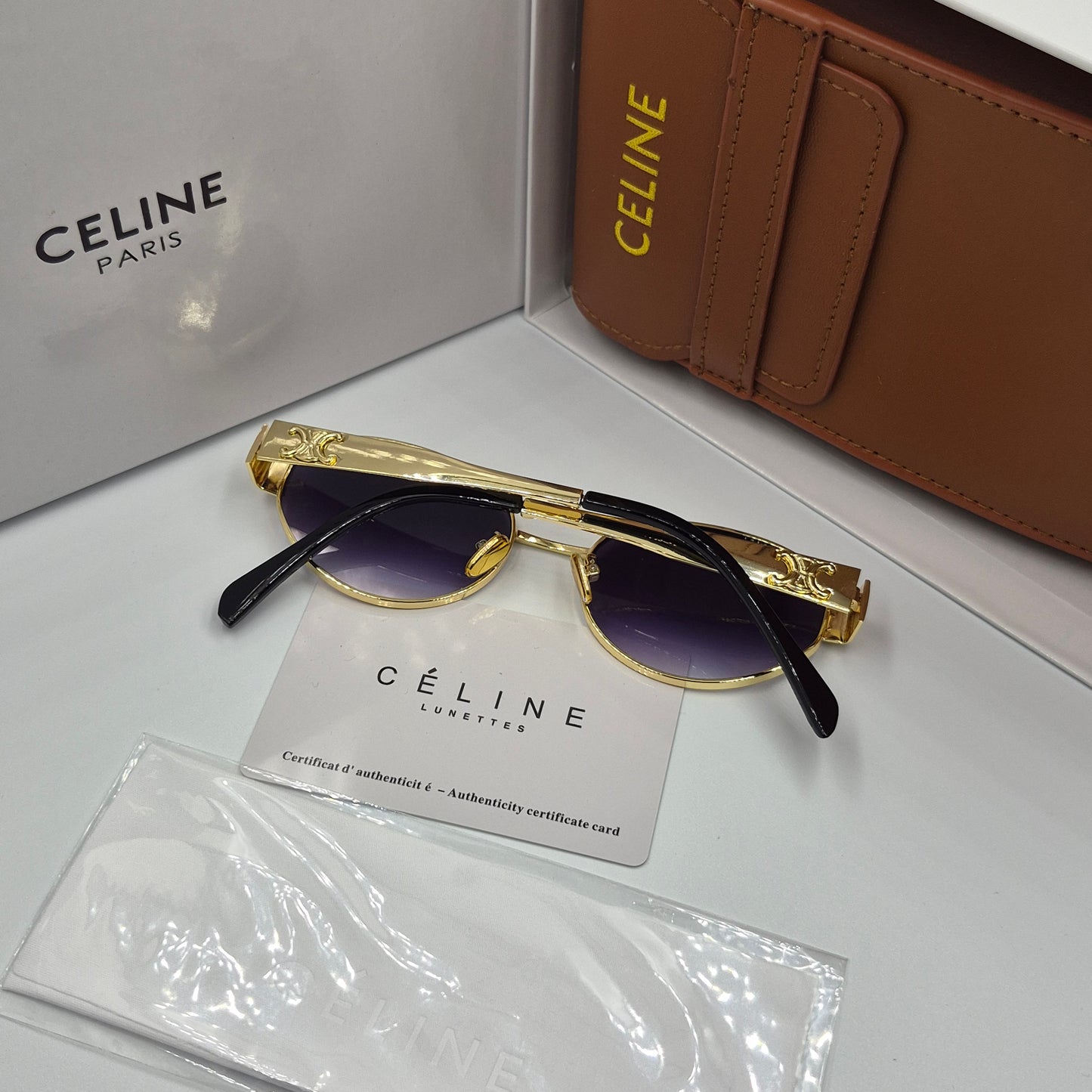 CELINE triomphe doré noir deg
