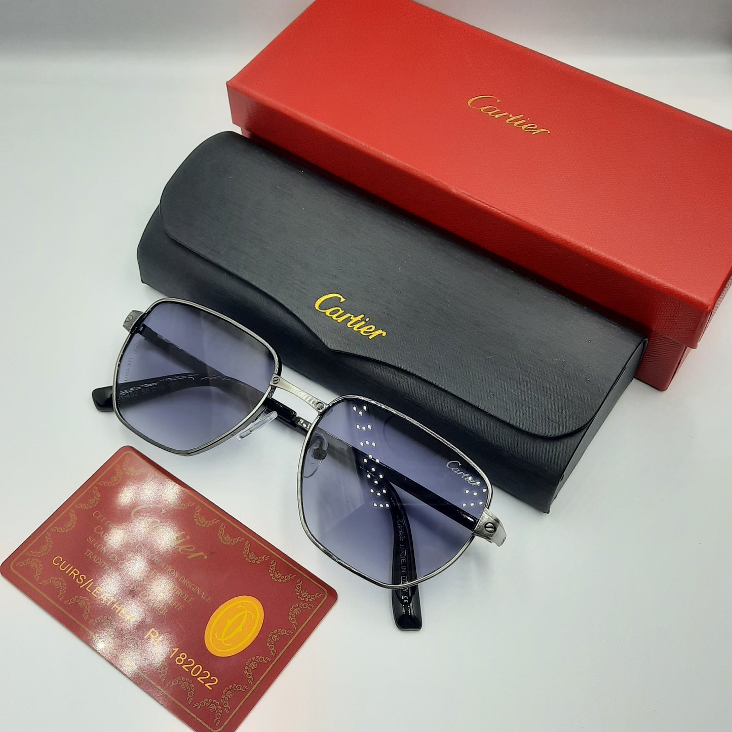 CARTIER santos gris metal noir