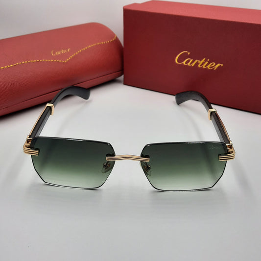 CARTIER percée doré vert wood