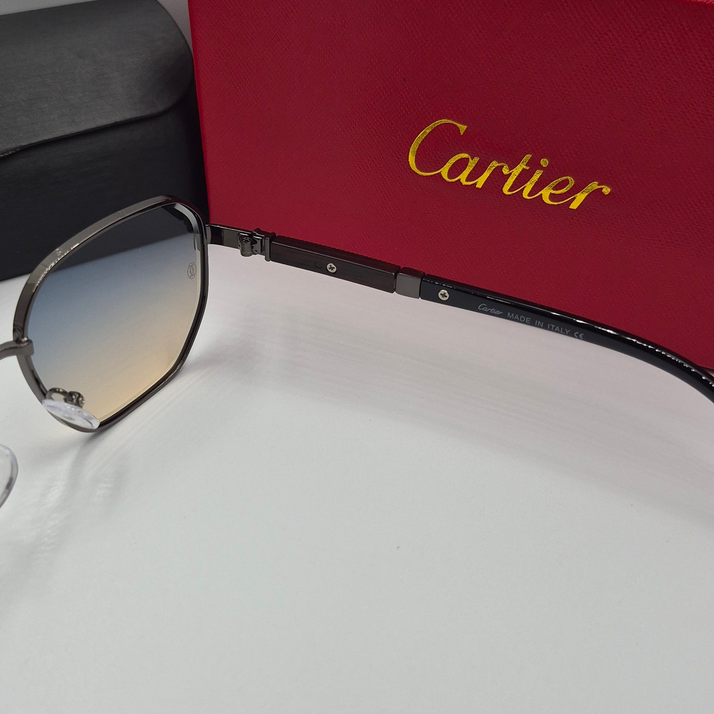 CARTIER santos noir bleu degradé sunset