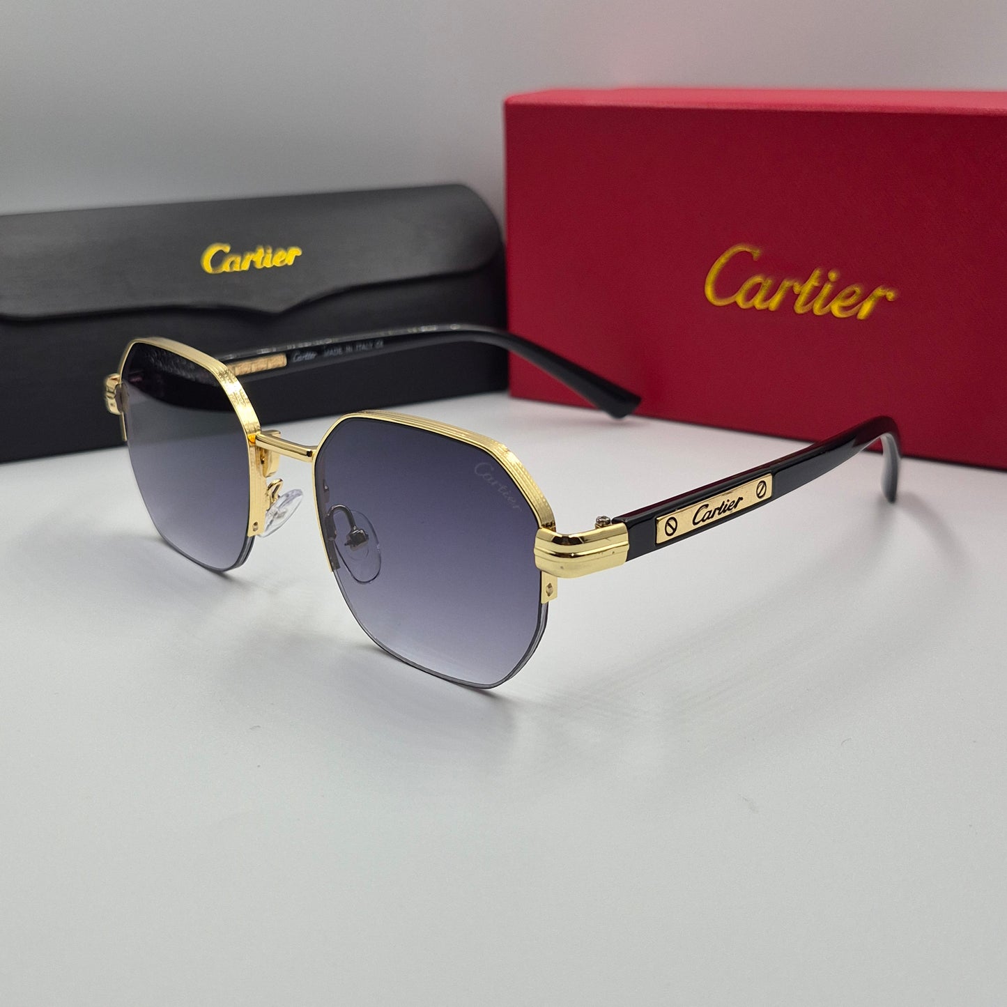 CARTIER semi percée doré noir deg