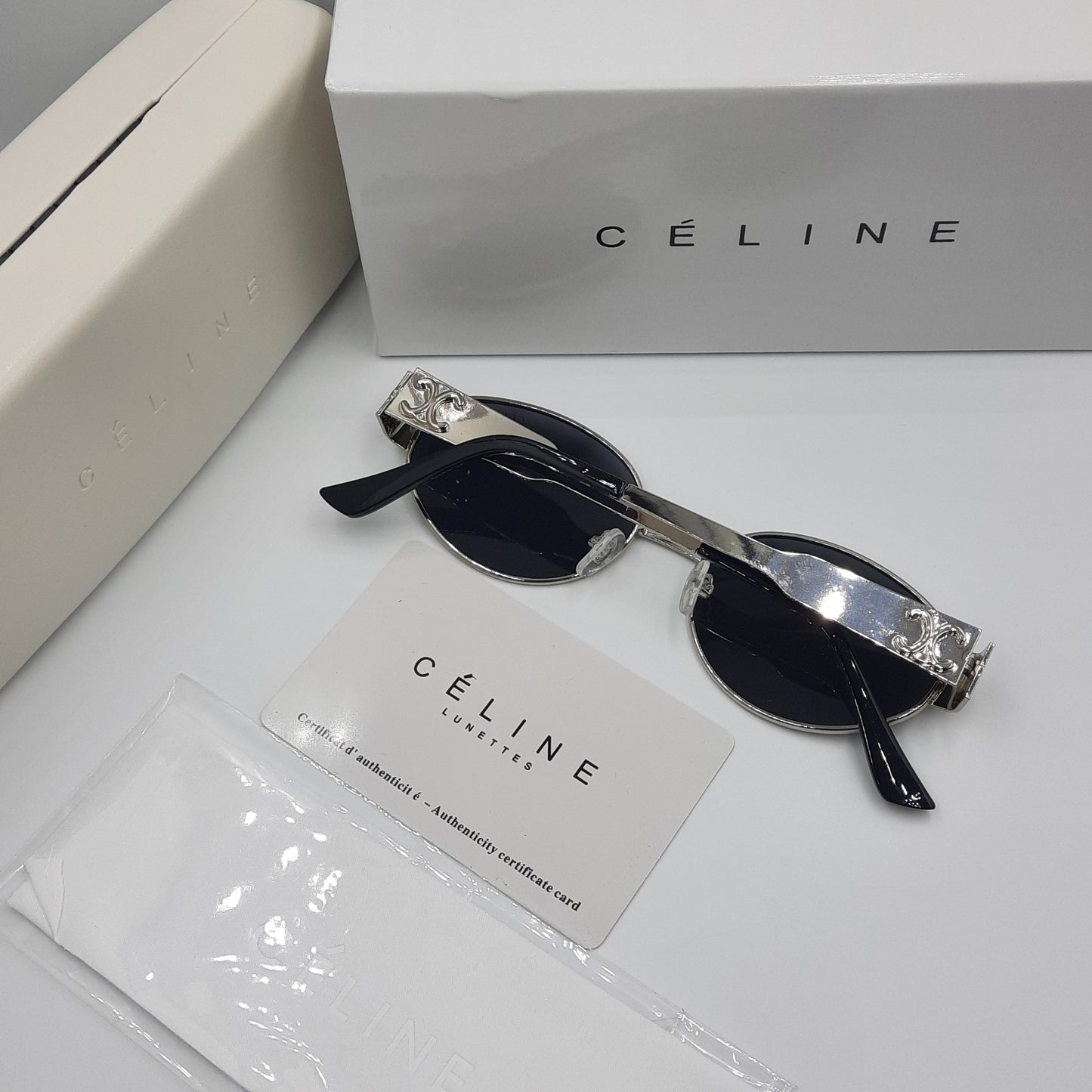 CELINE triomphe noir argenté