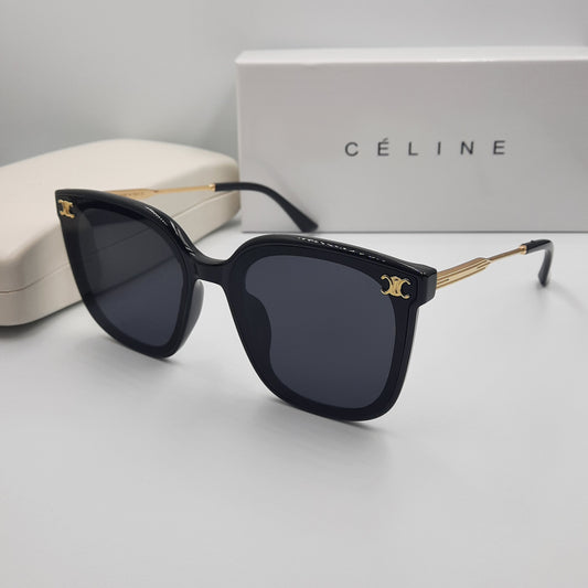 CELINE noir doré carré