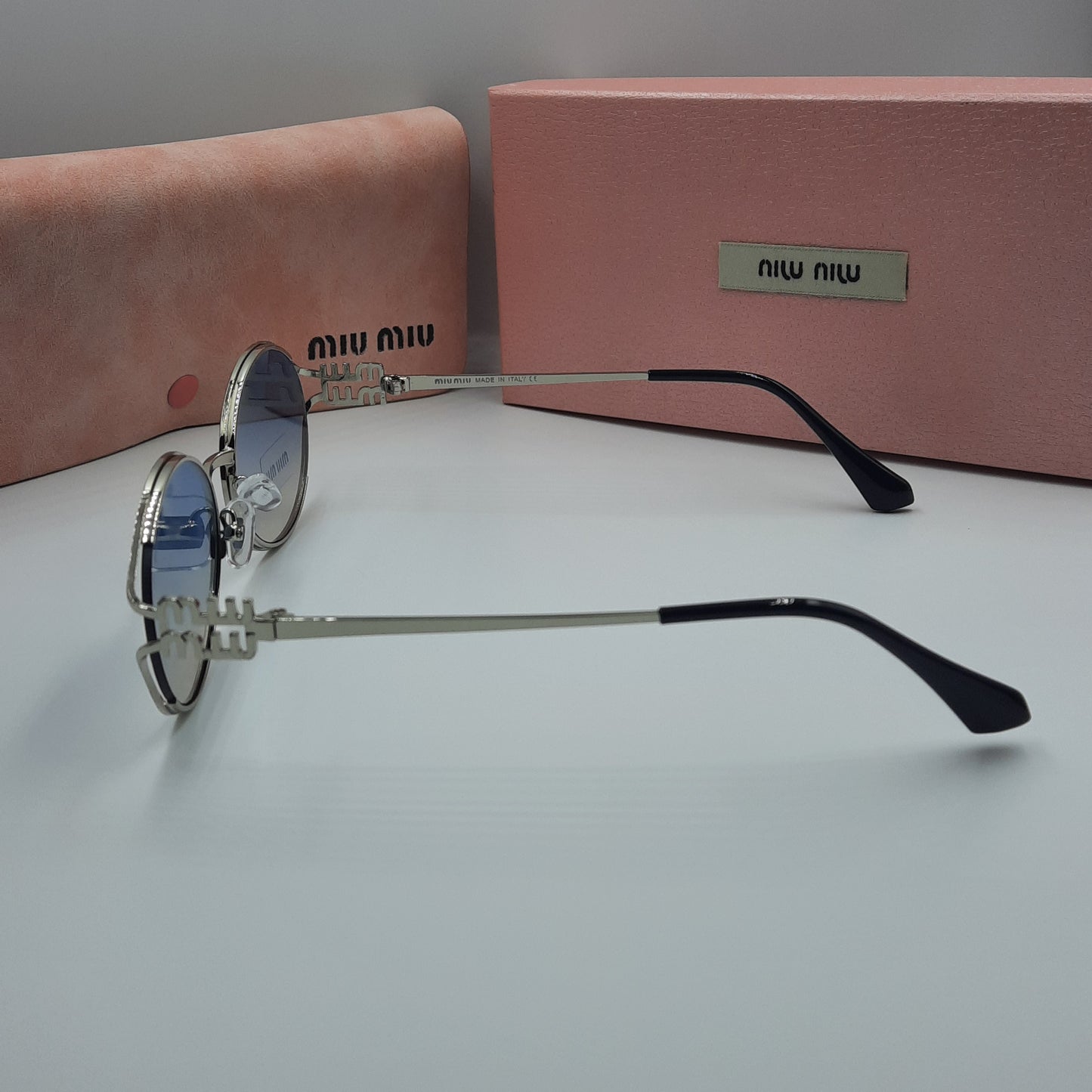 MIU MIU argenté bleu