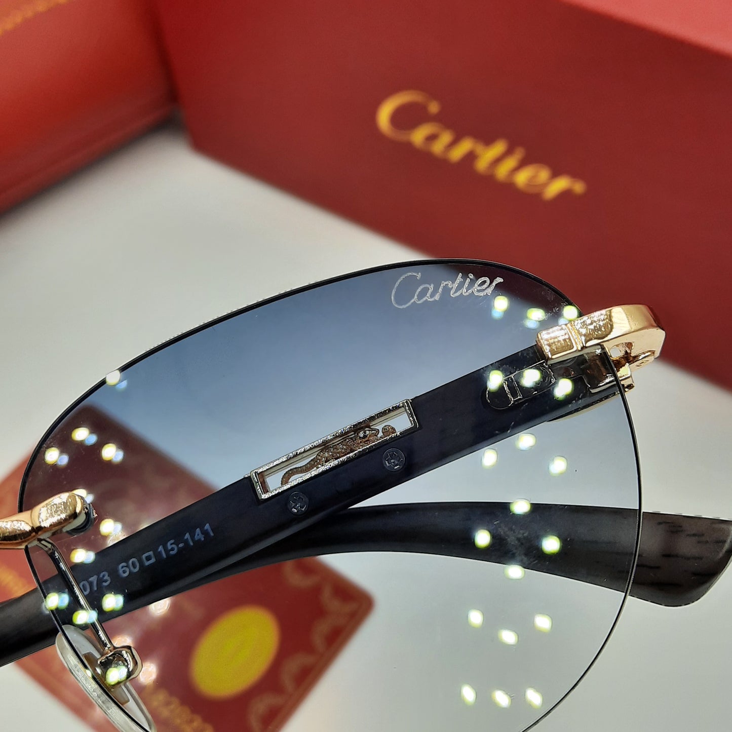 CARTIER percée doré bleu dégradé