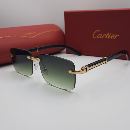 CARTIER percée doré vert noir