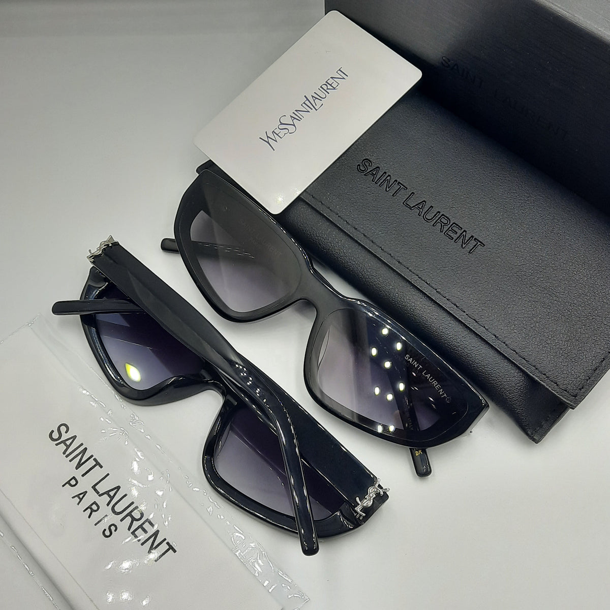 SAINT LAURENT noir argent
