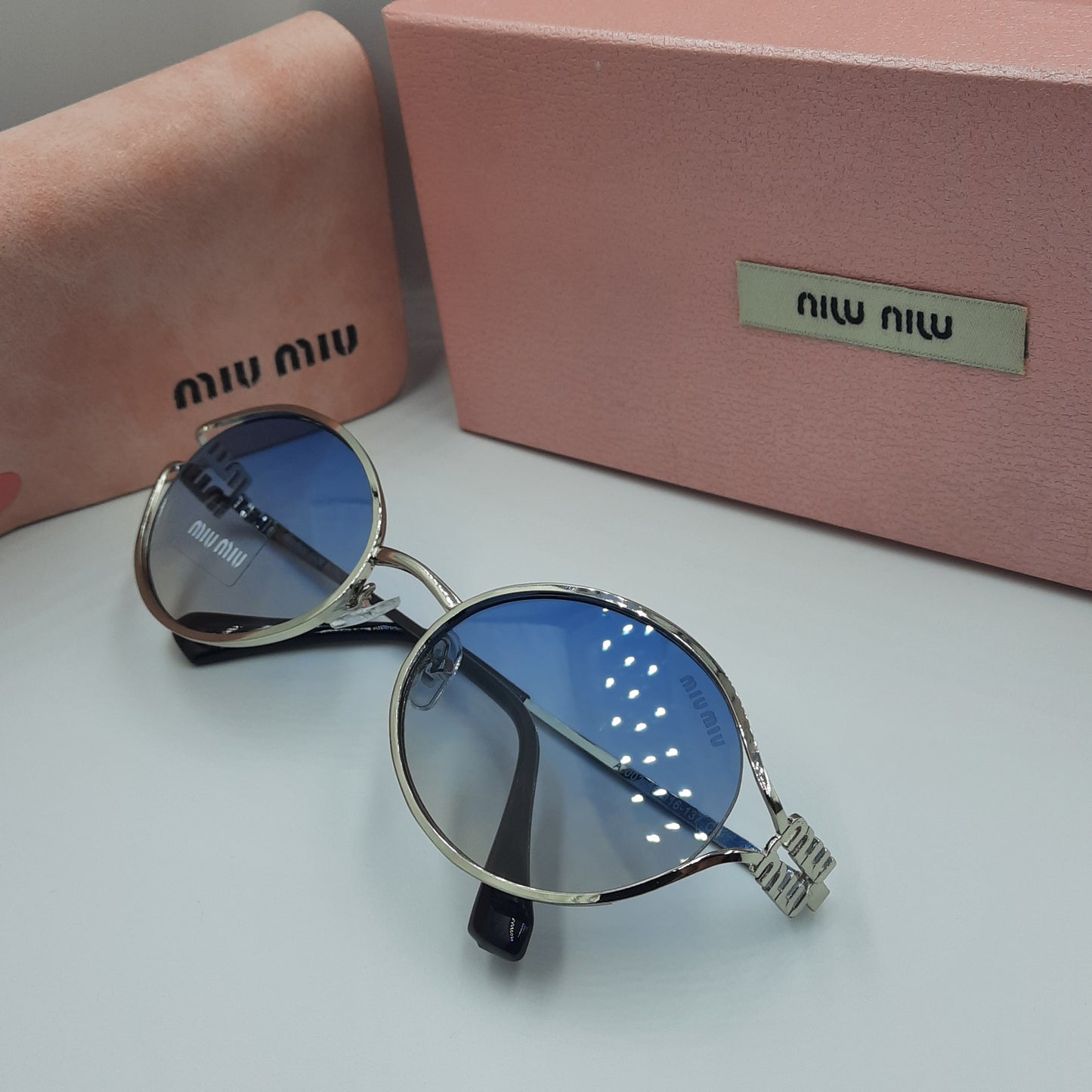 MIU MIU argenté bleu