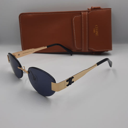 CELINE triomphe doré noir avec pochette à bandoulière