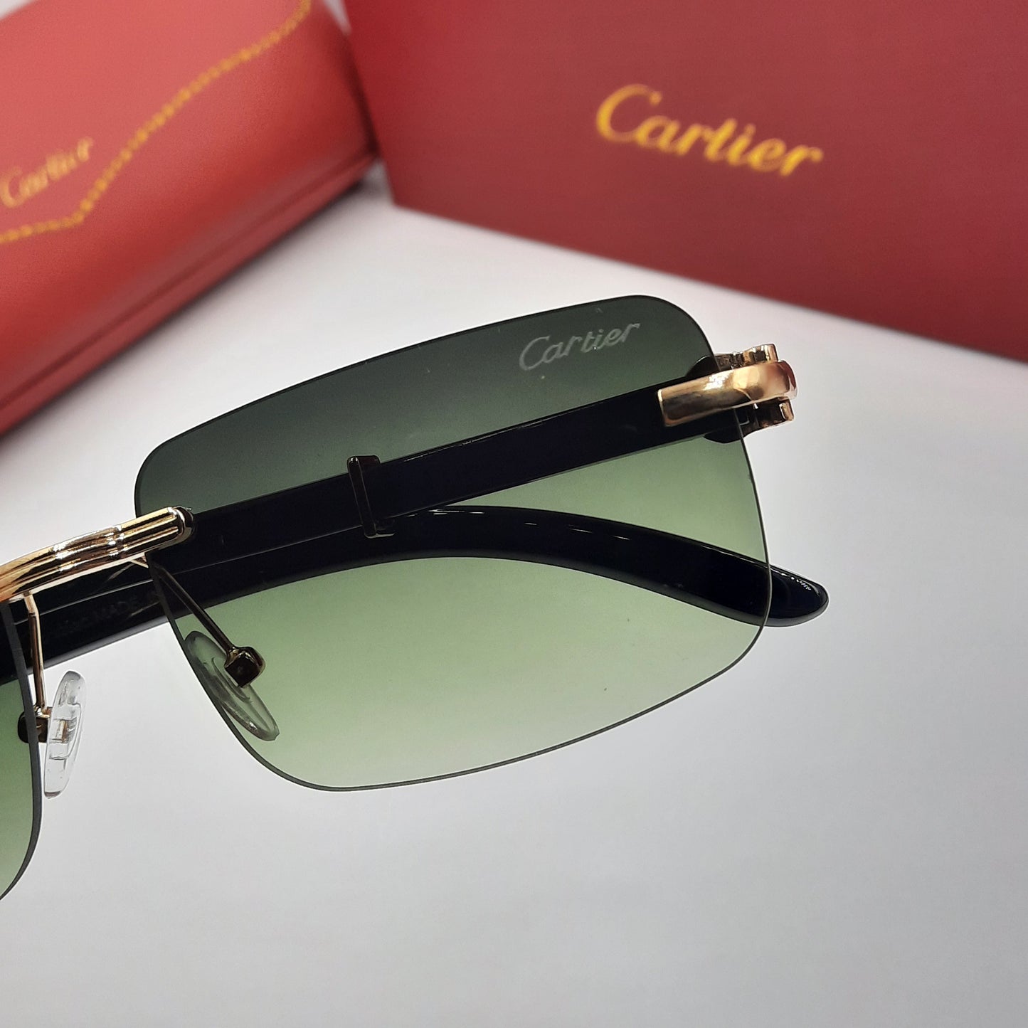 CARTIER percée doré vert noir