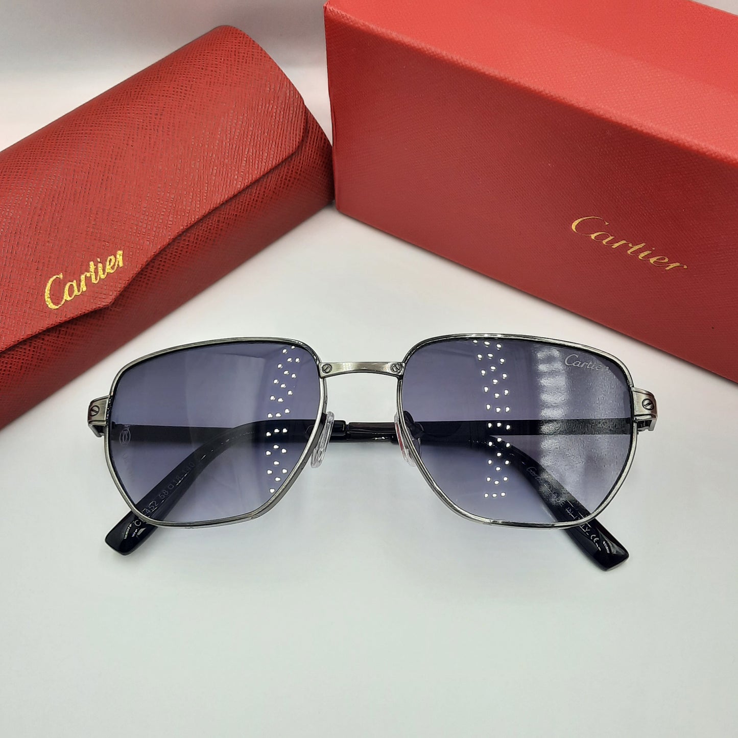CARTIER santos gris metal noir