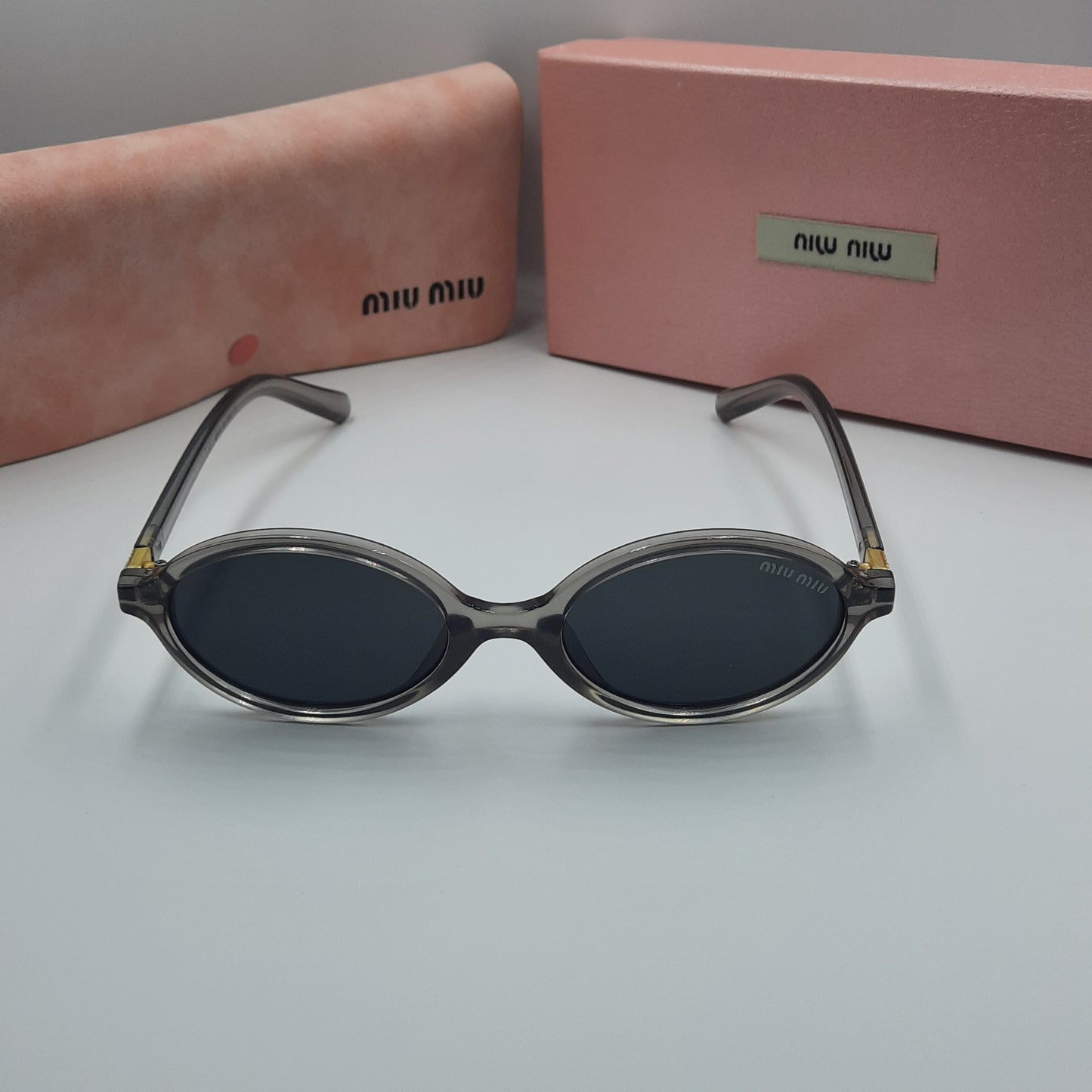 MIU MIU gris doré