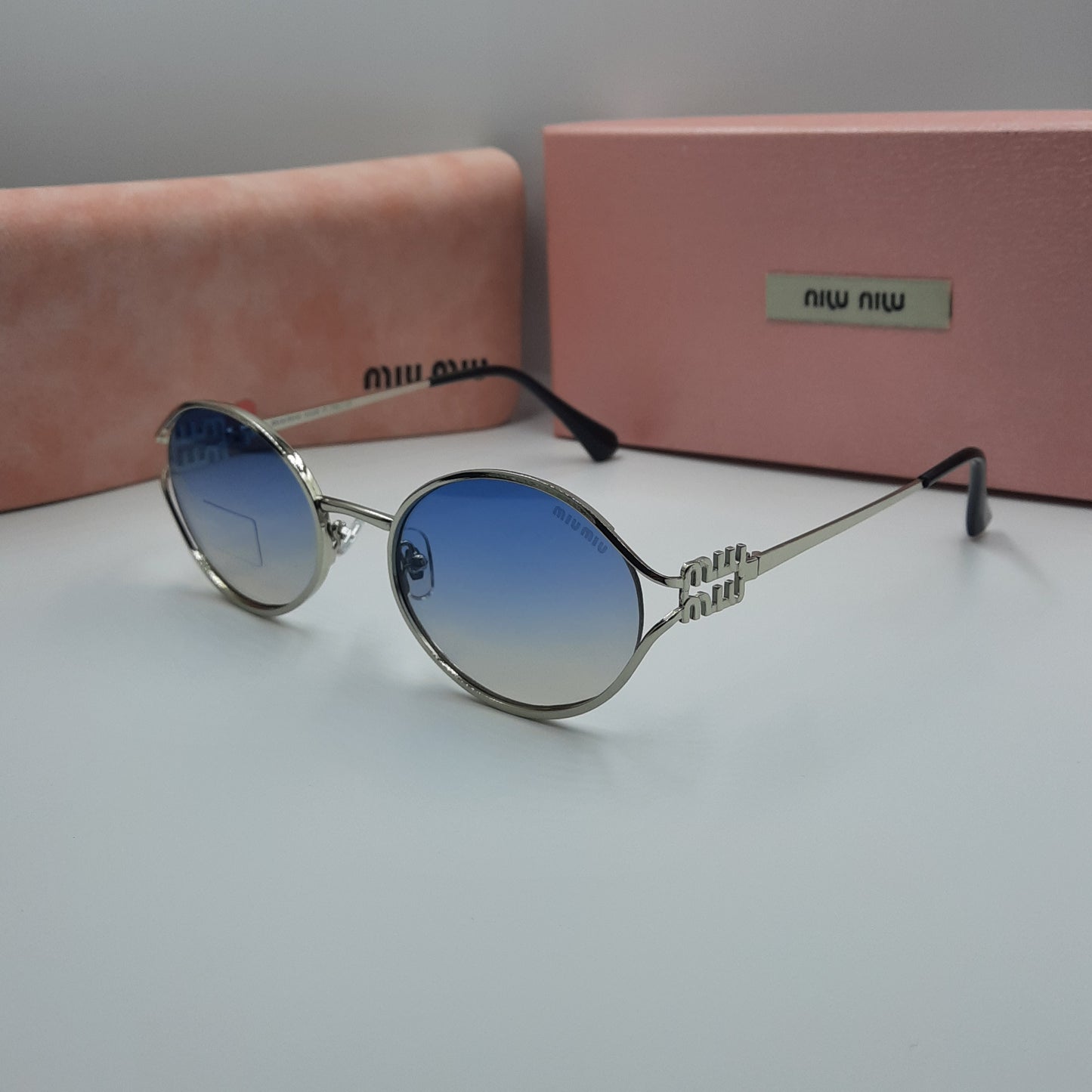 MIU MIU argenté bleu