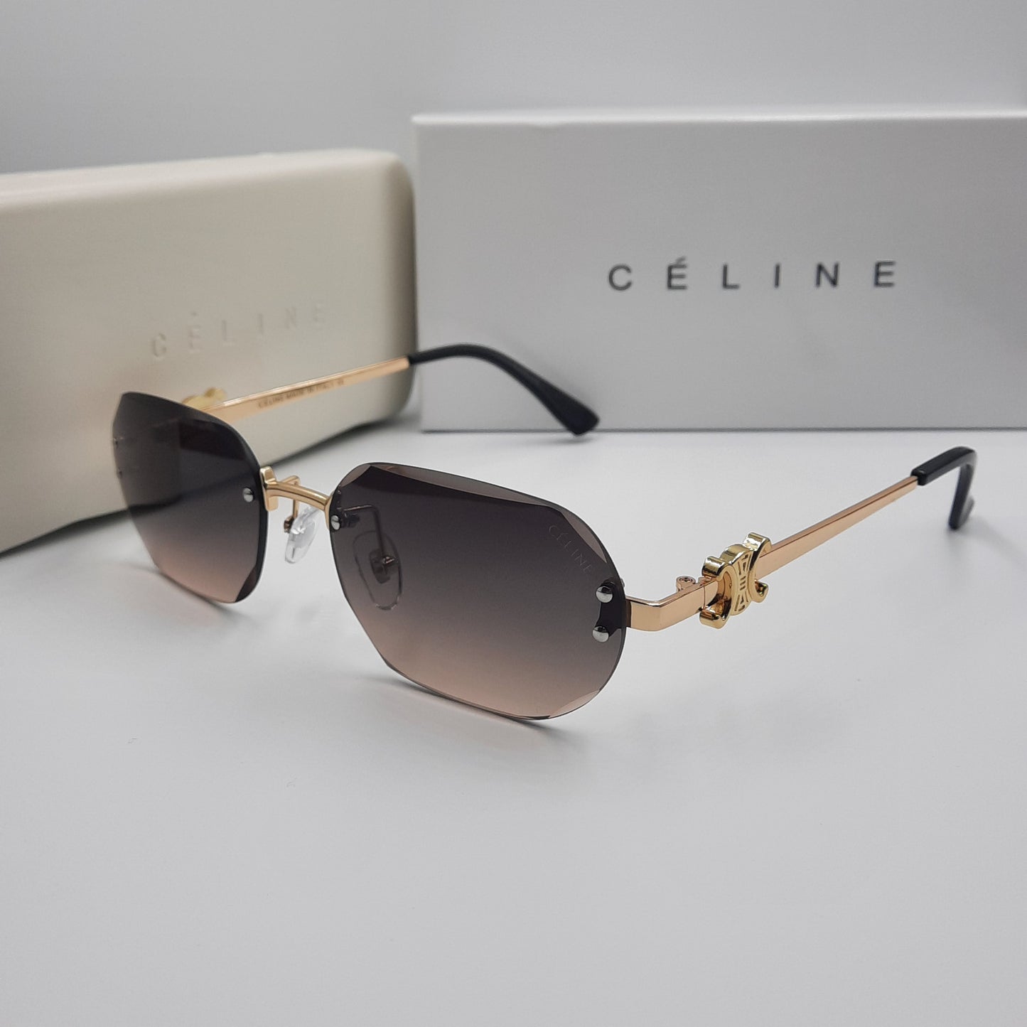 CELINE triomphe doré marron
