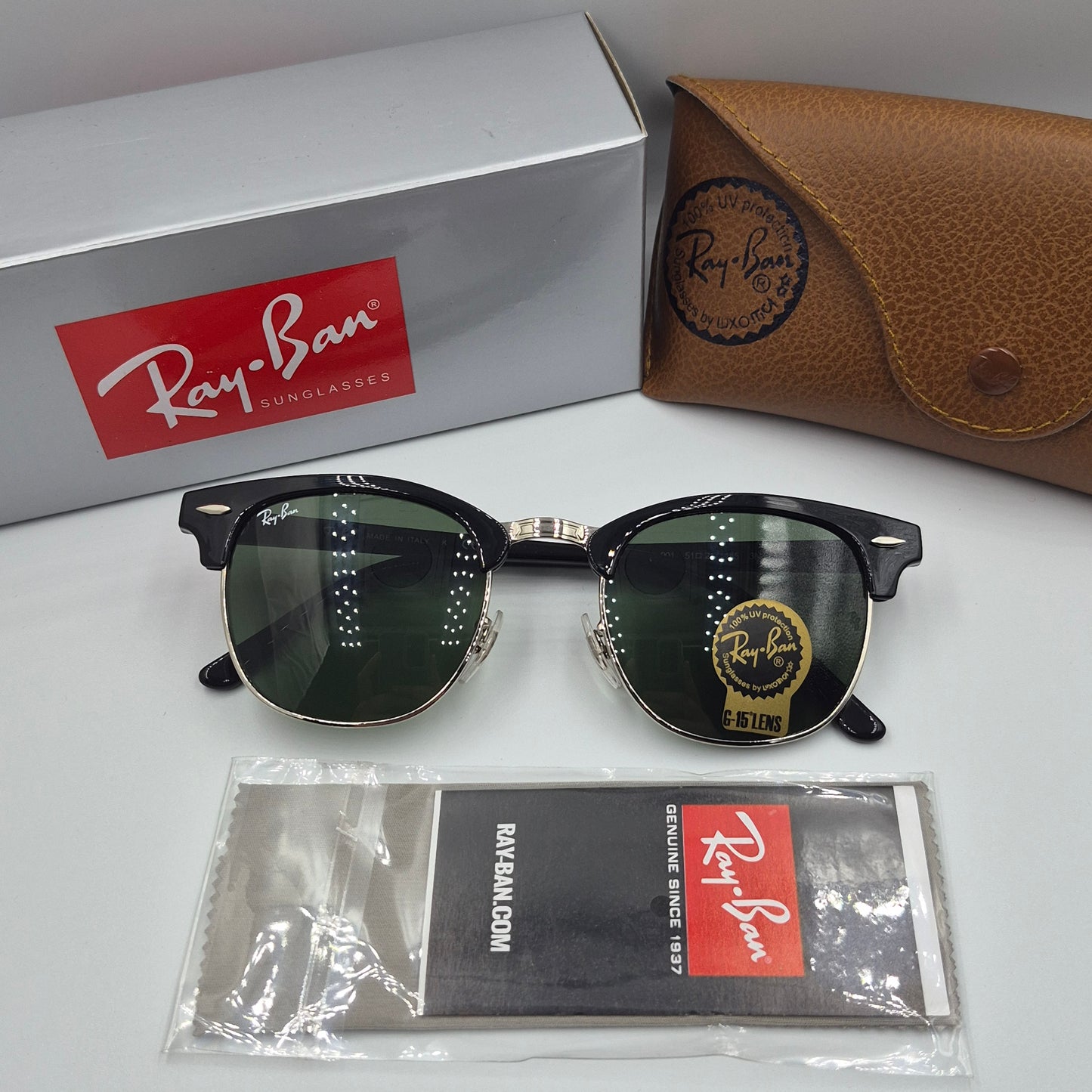 RAYBAN Clubmaster RB-3016 Noir/argent