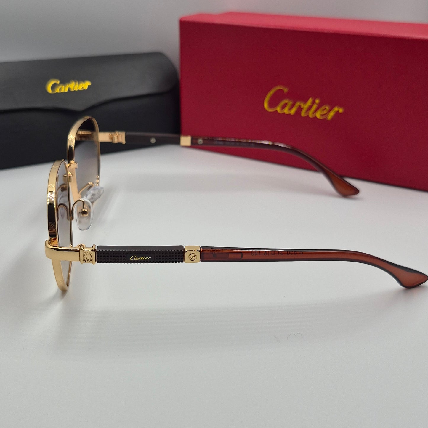 CARTIER santos doré marron