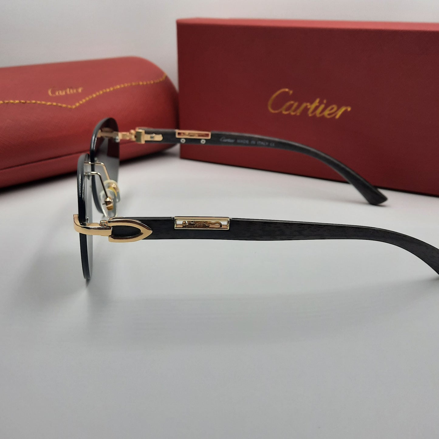 CARTIER percée doré vert wood
