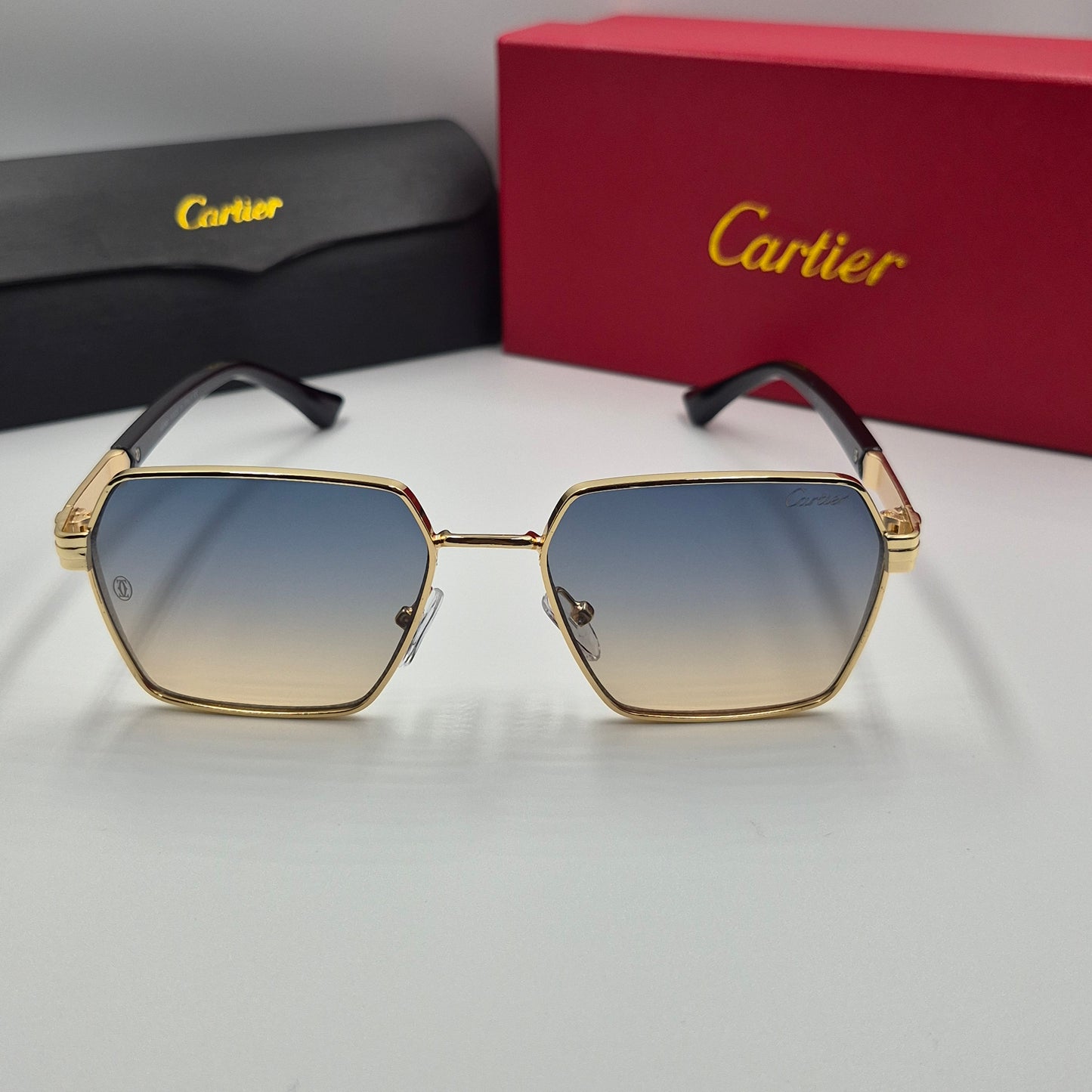 CARTIER noir doré bleu sunrise