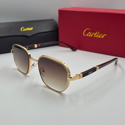 CARTIER santos doré marron
