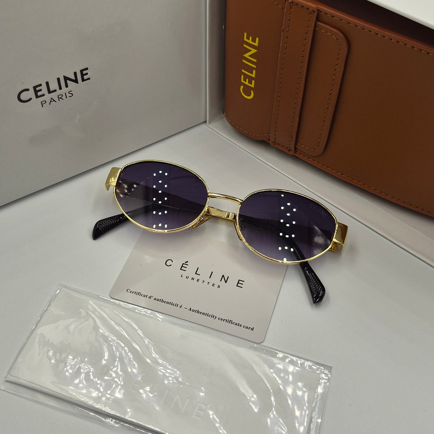 CELINE triomphe doré noir deg