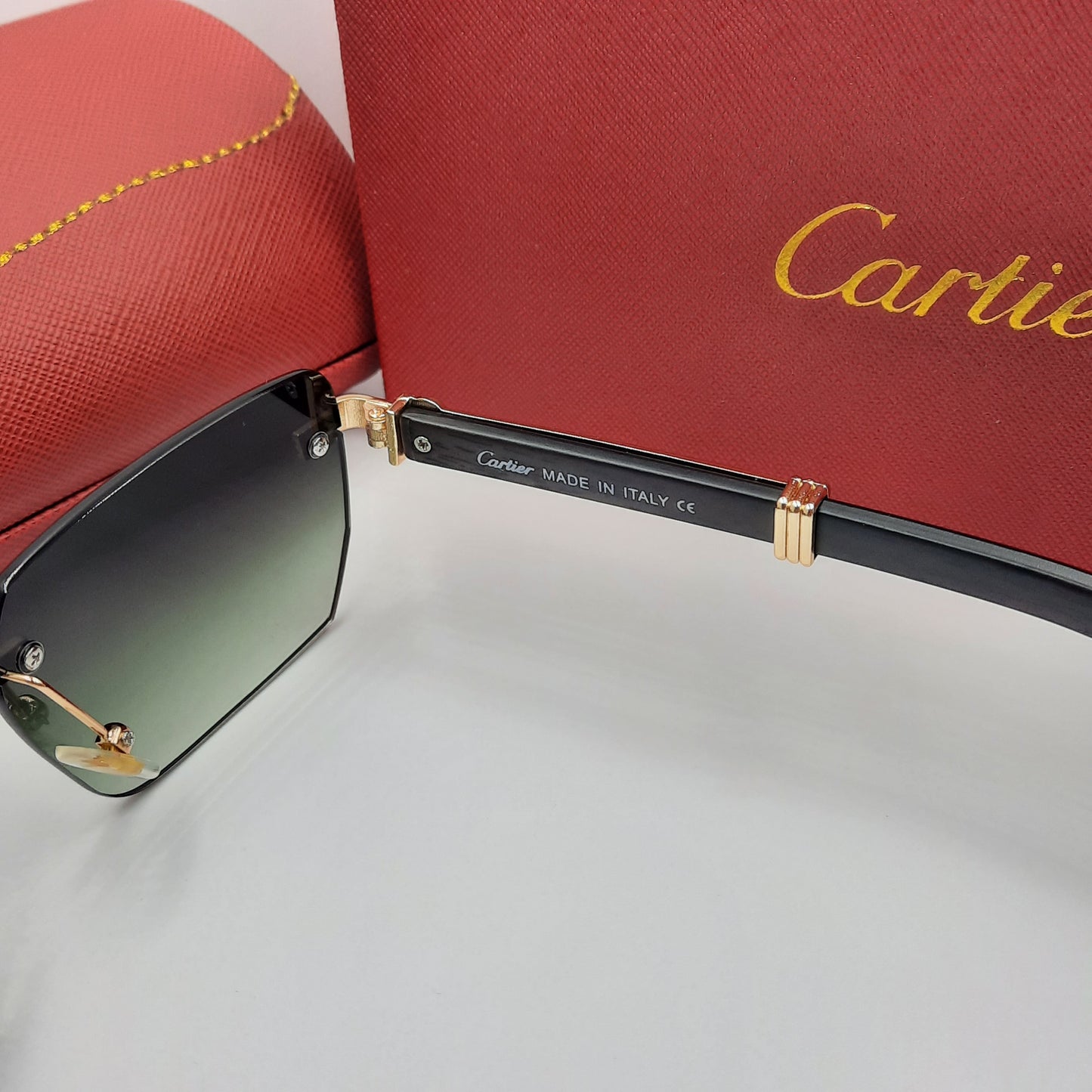 CARTIER percée doré vert wood
