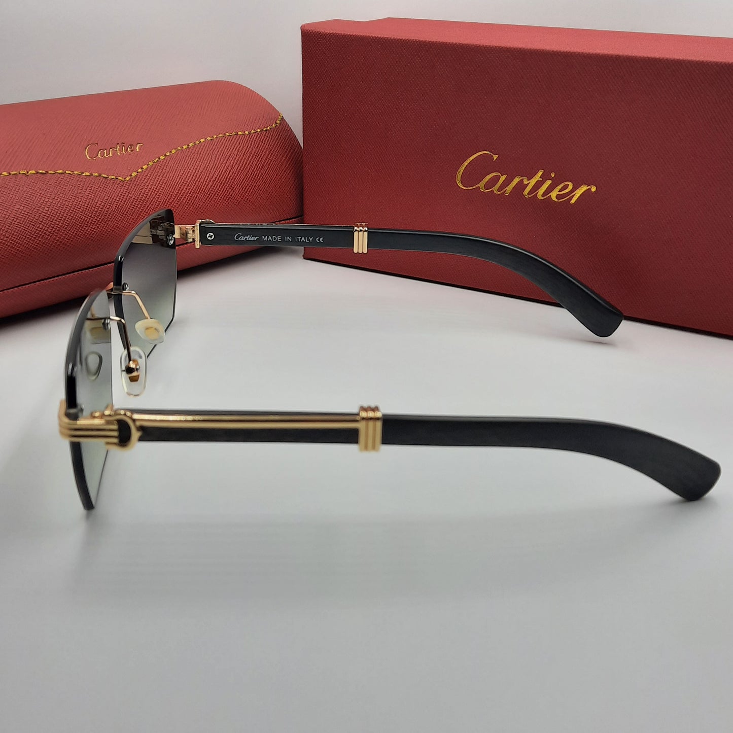 CARTIER percée doré vert wood