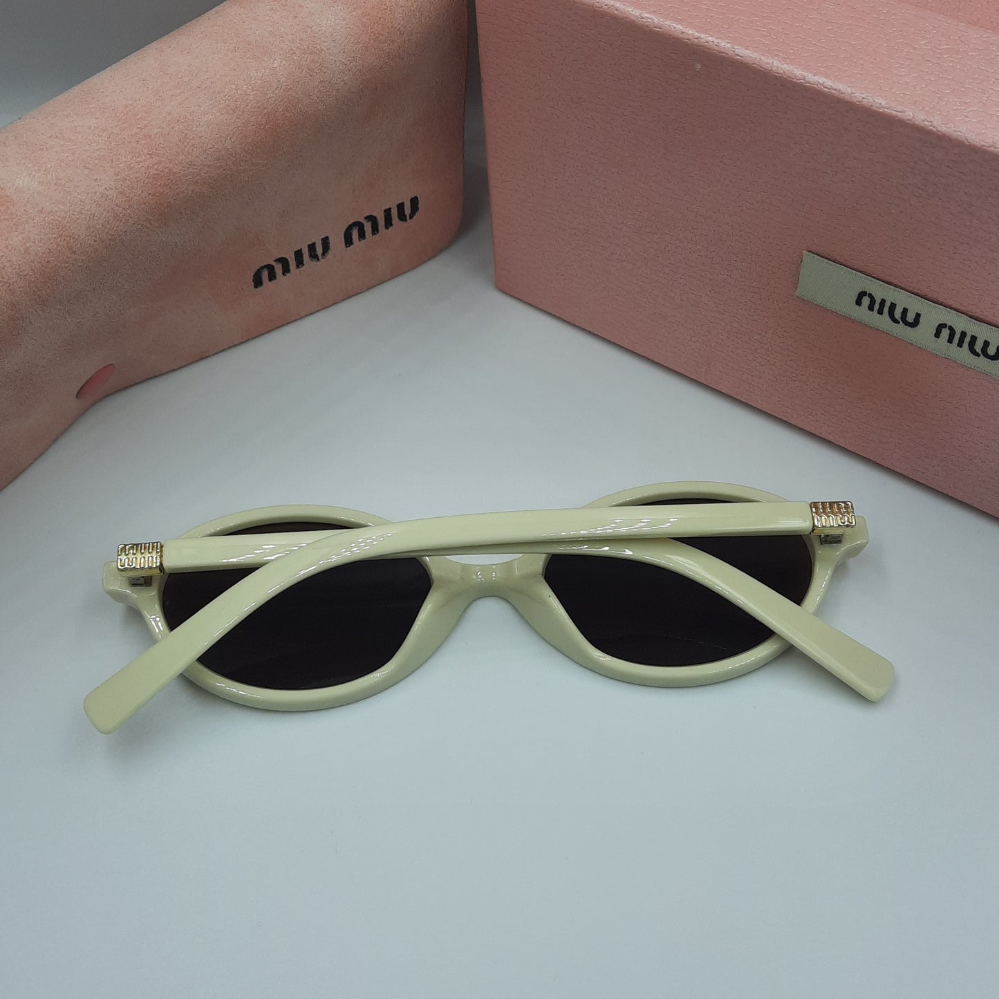 MIU MIU blanc crème doré