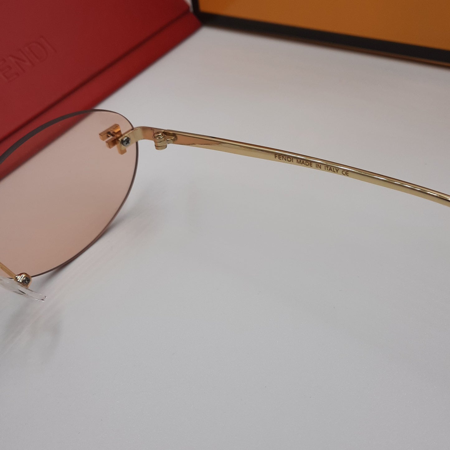 FENDI First crystal rose saumon doré