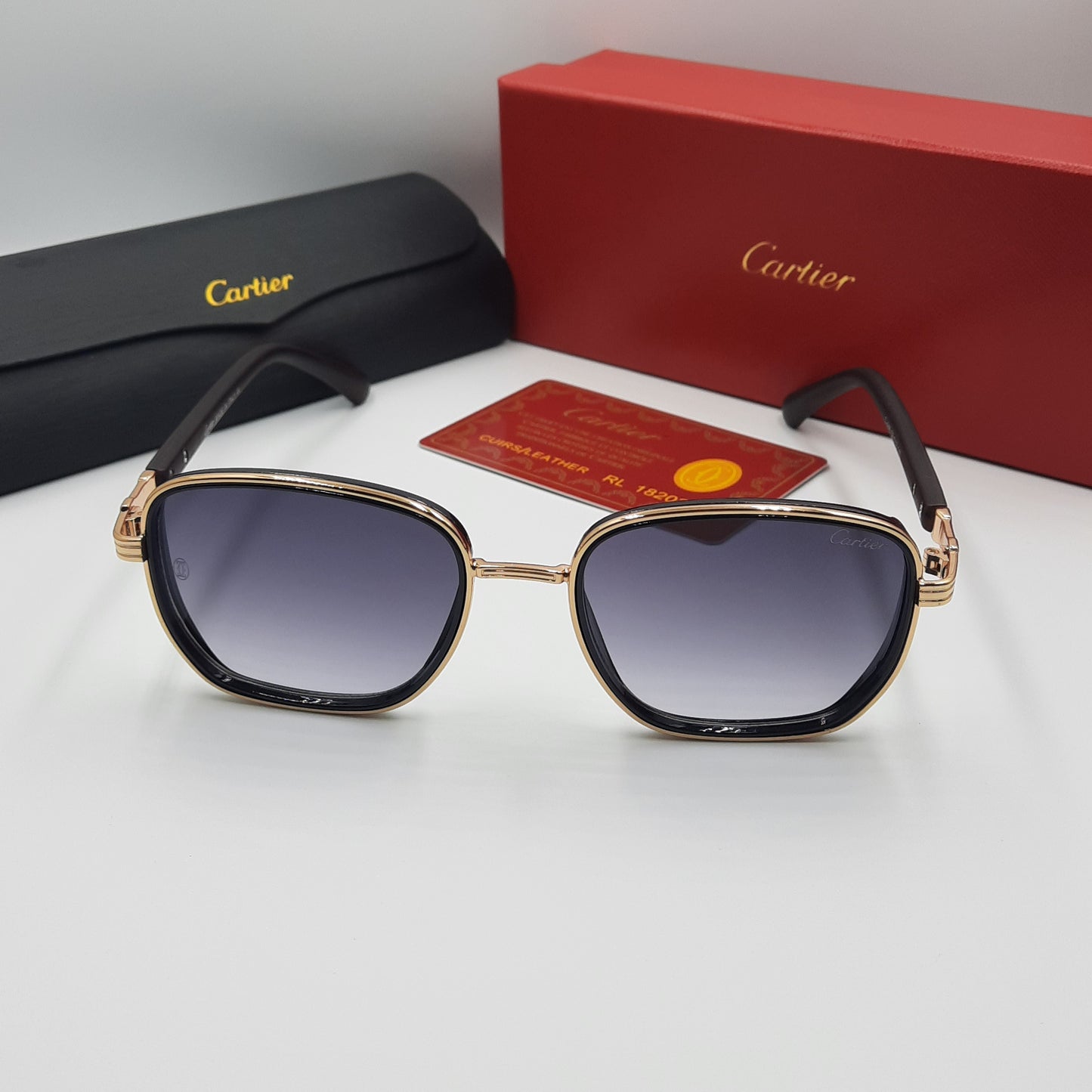 CARTIER doré nois bois