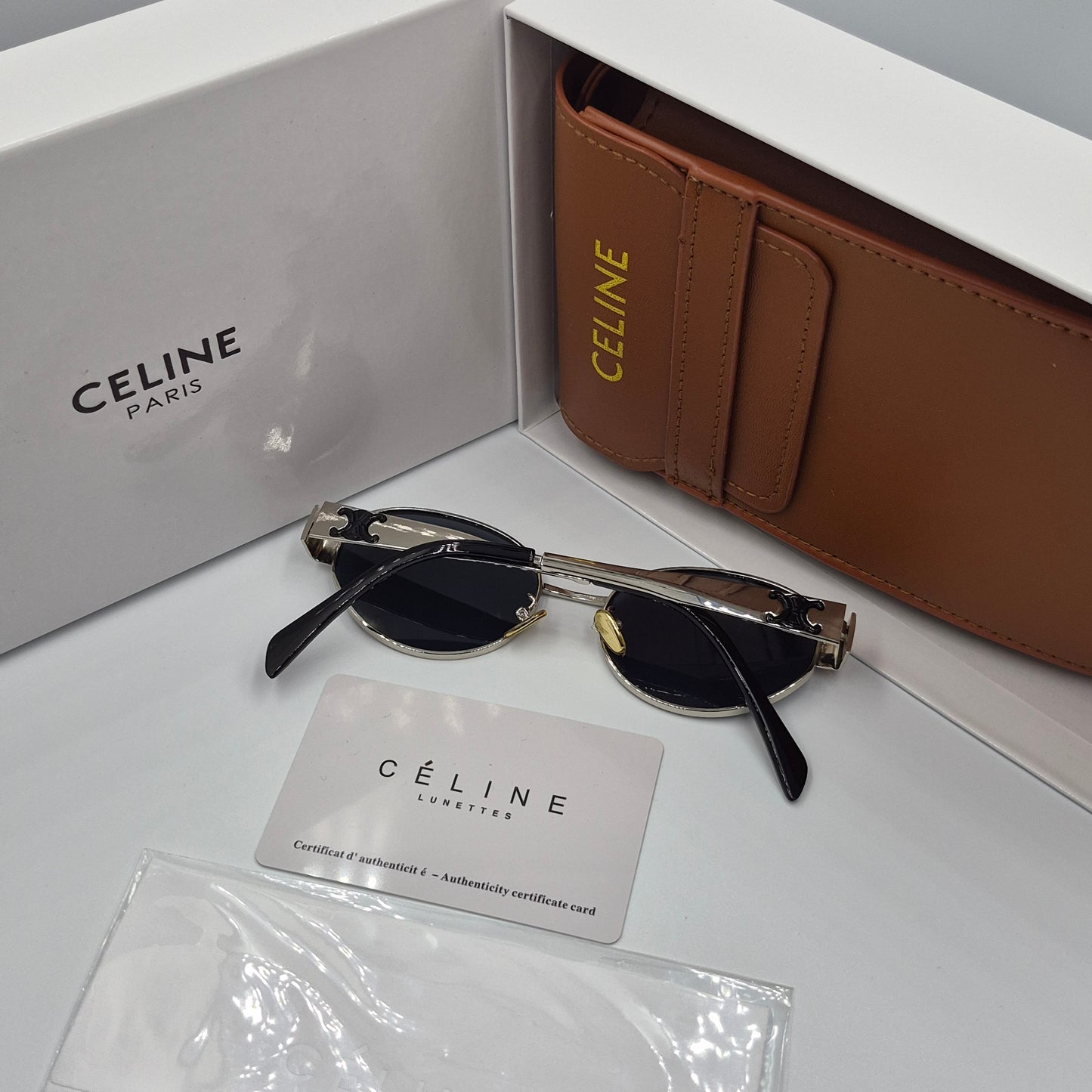 CELINE triomphe argent noir