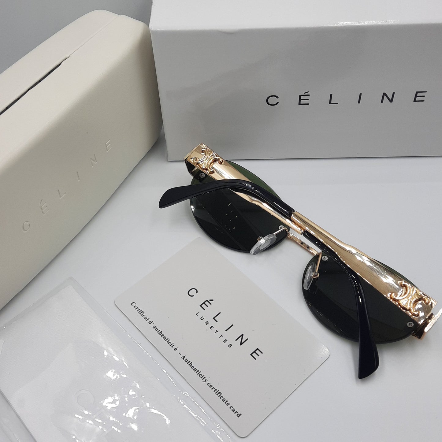 CELINE triomphe doré vert