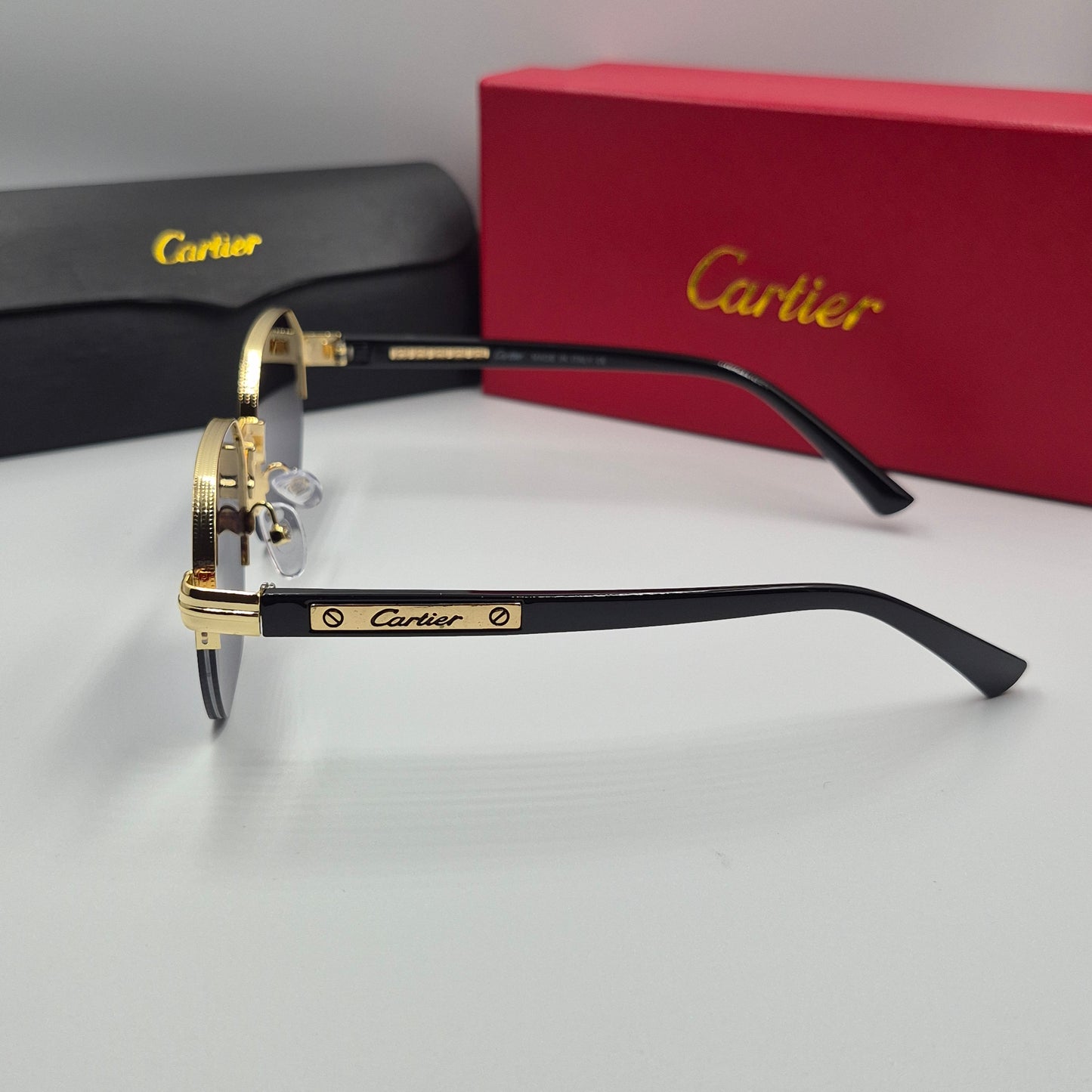 CARTIER semi percée doré noir