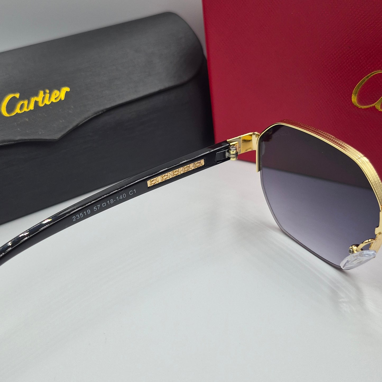 CARTIER semi percée doré noir deg