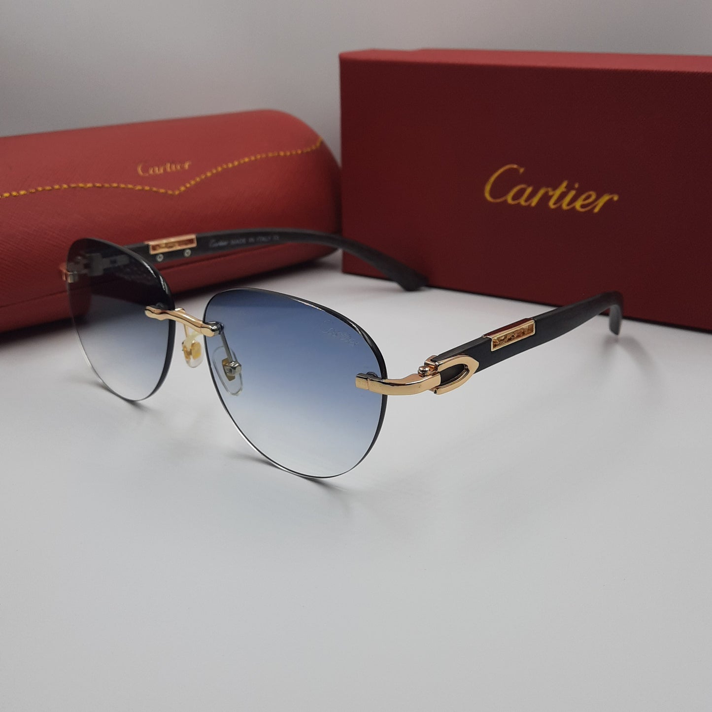 CARTIER percée doré bleu dégradé